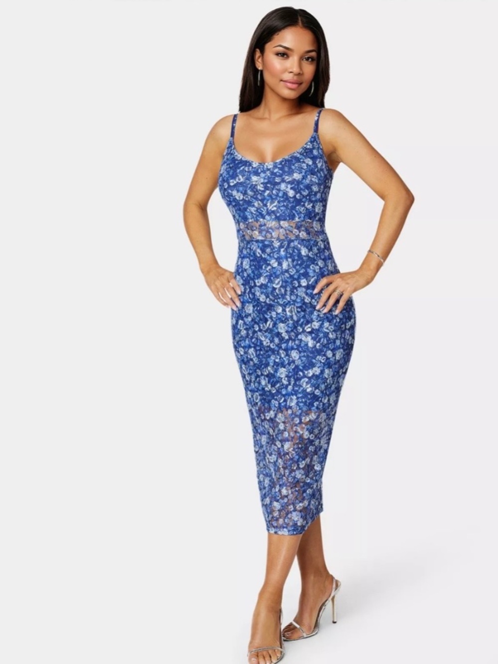 Bebe Lace Illusion Dress